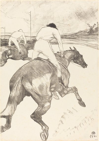 骑师 Le jockey, 1899年。 作者 亨利·德·图卢兹·劳特雷克