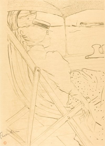 54号船舱的乘客--游艇上的航行 (La passagère du 54 - Promenade en yacht) 作者 Henri de Toulouse Lautrec