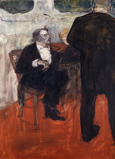 小提琴家Dancla； Le Violiniste Dancla，1900年 作者 亨利·德·图卢兹·劳特雷克