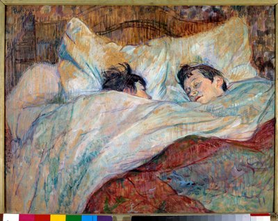 The bed Two sleeping children. Oil on cardboard by Henri de Toulouse Lautrec (1864-1901) 1892 Dim. 0,54x0,7 m Paris, musee d