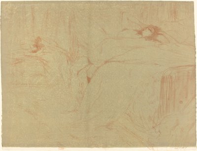 背上的女人 Femme sur le dos, 1896. 作者 亨利·德·图卢兹·劳特雷克