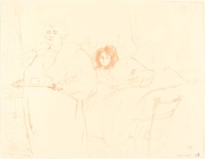 拿着托盘的女人(Femme au plateau) 作者 Henri de Toulouse Lautrec
