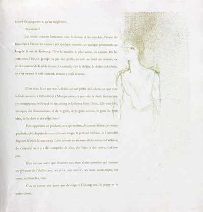 伊维特·吉尔伯特（Yvette Guilbert-French）系列：1894年第9号。 作者 亨利·德·图卢兹·劳特雷克