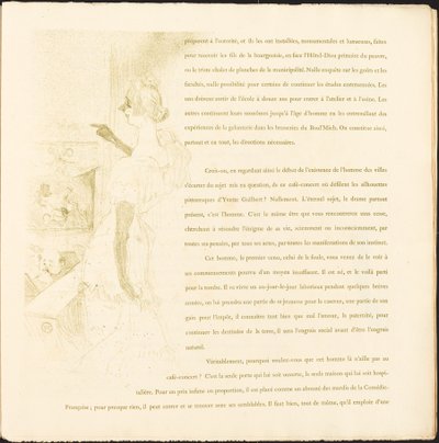 Yvette Guilbert 作者 Henri de Toulouse Lautrec