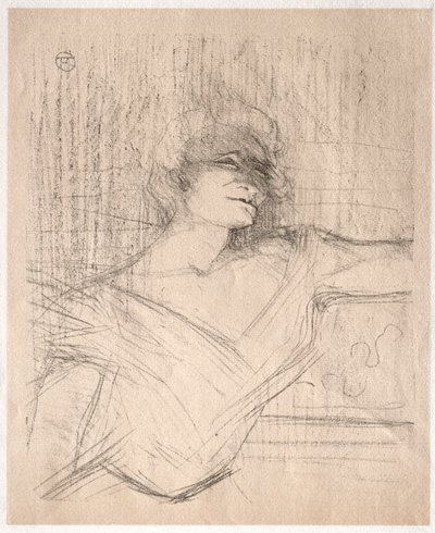 Yvette Guilbert：《Dans la glu》，1898年。 作者 亨利·德·图卢兹·劳特雷克
