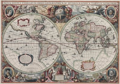 是Nova totius terrarum orbis geoa ac cura delineata 作者 亨里克斯·洪都斯二世