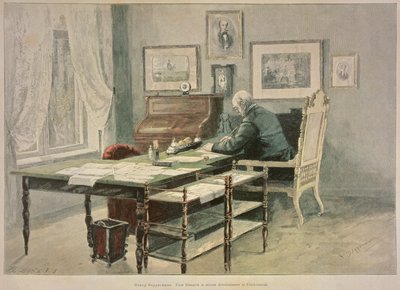 俾斯麦王子在Friedrichsruh的研究，1890年 作者 亨利埃特·德珀曼