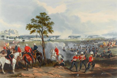 Goojerat之战，1849年2月21日（水印，彩色）。 作者 亨利（后）马滕斯