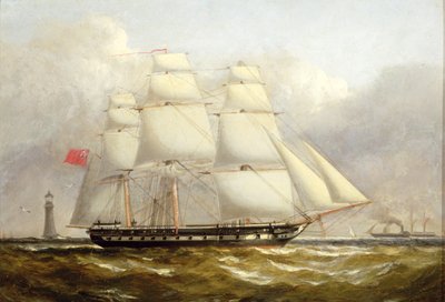 埃迪斯通灯塔上的护卫舰 作者 Henry A. Luscombe