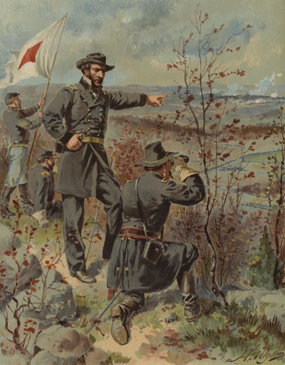 谢尔曼将军在佐治亚州的凯尼索山，美国内战，1864年10月4日（色卡）。 作者 亨利·亚历山大（后）奥格登