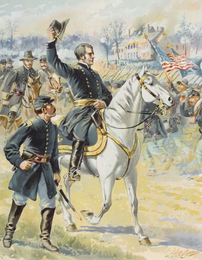 1863年5月3日，弗吉尼亚州Chancellorville战役中的胡克少将 作者 亨利·亚历山大·奥格登