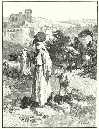 A Samaritan village (litho) 作者 亨利·安德鲁·哈珀