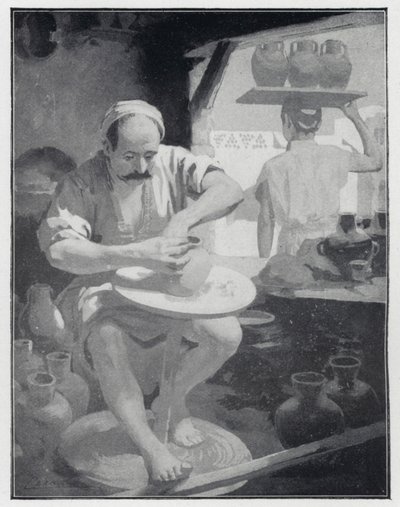东方陶艺家（石版画） 作者 亨利·安德鲁·哈珀