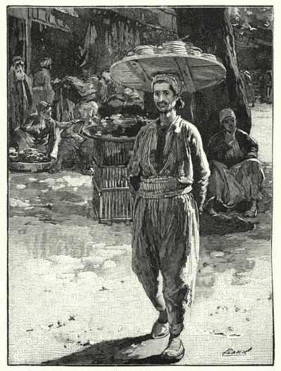 Eastern baker with basket on his head (litho) 作者 亨利·安德鲁·哈珀