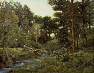 林间风景（布面油画） 作者 亨利·亚瑟·邦尼富（Henry Arthur Bonnefoy）