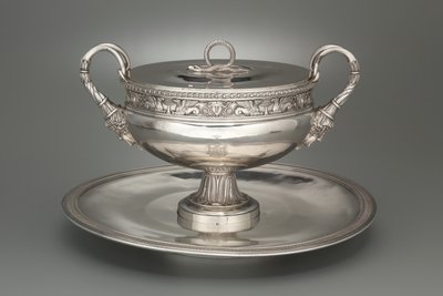 1798-1809年，盖有托盘的盖钵 作者 亨利·奥古斯特