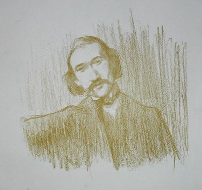 安德烈-纪德（1861-1942） 1901年（石版画） 作者 亨利·巴泰耶