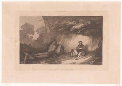 Rotswand met rustende man
其余的应征者。(作品名称）
艺术家（系列名称） 作者 亚历山大·加布里埃尔（后）Decamps