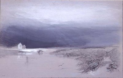 与河和桥的风景：雨来临 作者 亨利·布莱特