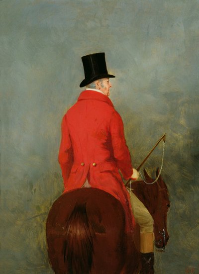 托马斯·乔蒙德利（Thomas Cholmondeley）的肖像，第一位德拉米尔勋爵（Lord Delamere），在他的猎人身上：对“塔顿公园的柴郡狩猎”的研究 作者 亨利·卡尔弗特