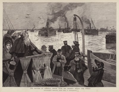 General William Booth, British founder of the Salvation Army, arriving back at Southampton after his world tour 作者 亨利·查尔斯·塞普金斯·赖特