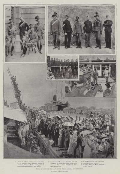 双手横跨海，新南威尔士枪骑兵在奥尔德肖特 作者 Henry Charles Seppings Wright