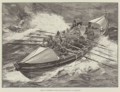 在兰迪德诺的救生艇阳光1号救援渔民 作者 Henry Charles Seppings Wright