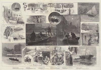泰晤士警察的草图 作者 Henry Charles Seppings Wright