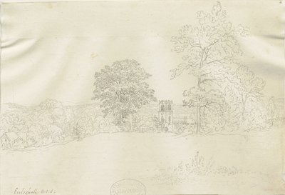 Eccleshall Village: pen drawing, nd [1788-1855] (drawing) 作者 亨利·柯曾·奥尔波特