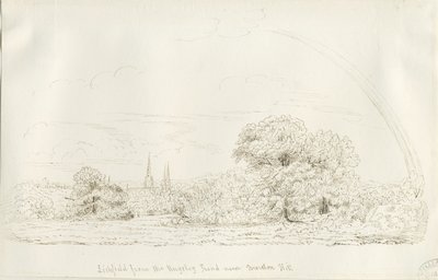 利奇菲尔德-北视图（远景）：钢笔画，nd [1788-1855]（画图） 作者 亨利·柯曾·奥尔波特
