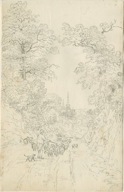 利奇菲尔德大教堂-东南景观 作者 亨利·柯曾·奥尔波特