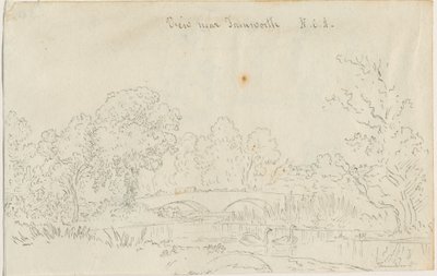 塔姆沃思（Tamworth）-桥：钢笔画，nd [1788-1855] 作者 亨利·柯曾·奥尔波特