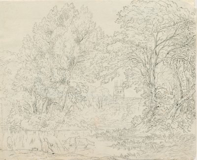 塔姆沃思（Tamworth）-农村风光：钢笔和水墨画，nd [1788-1855] 作者 亨利·柯曾·奥尔波特