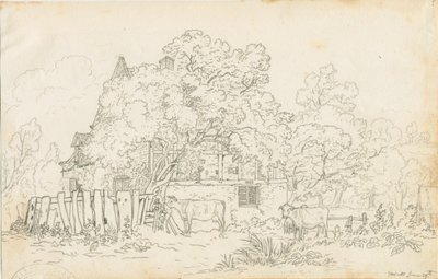 Yoxall-老农舍：铅笔素描，[[c 1815] 作者 亨利·柯曾·奥尔波特