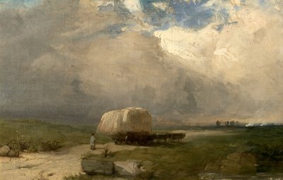 承运人的旅行车，1845年 作者 亨利·道森