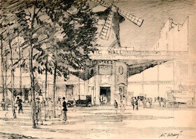 Le Moulin Rouge Dead确实是Pierrots蜡烛。，c1927，1927 作者 亨利·弗兰克斯·沃林
