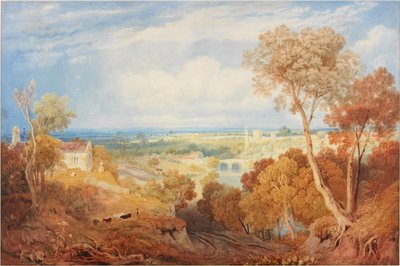 巴纳德城堡，约 1835 年（水彩和水粉画） 作者 亨利·加斯蒂诺