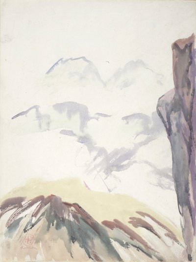 山峦研究（纸上水彩） 作者 亨利·乔治·凯勒