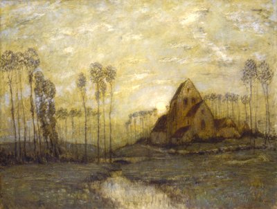 蒙特勒伊的一座老教堂，约1906-1907年。 作者 亨利·戈尔登·迪尔斯