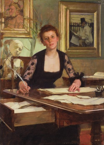 艺术家妻子的肖像 作者 Henry Herbert La Thangue