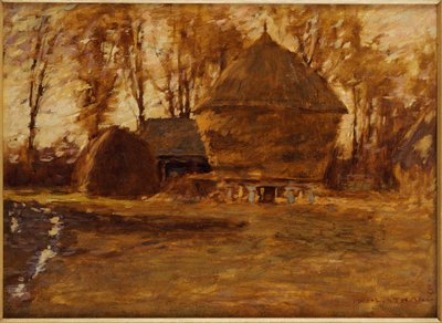 苏塞克斯·海里克斯（Sussex Hayricks），1917年 作者 亨利·赫伯特·拉唐格