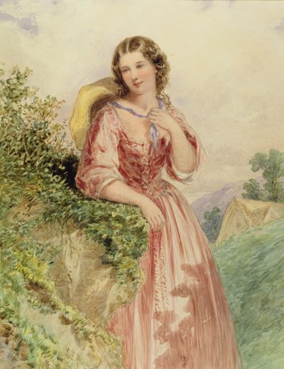 一个乡村女孩，19世纪 作者 Henry Hobson