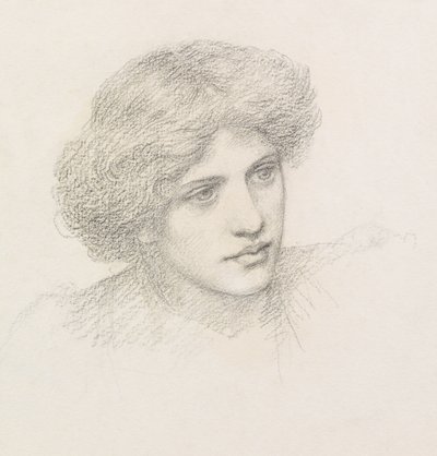 Head of a Man, possibly Gaetano Meo (pencil) 作者 亨利·假日
