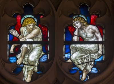 Westminster，St Margaret，James Powell＆Sons，Henry Holiday，Tracery Angels，1883 作者 亨利·假日