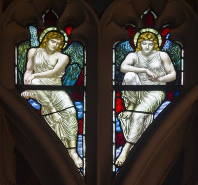 Westminster，St Margaret，James Powell＆Sons，Henry Holiday，Tracery Angels，1883 作者 亨利·假日