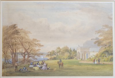 1858年伯恩希尔小屋的德拉蒙德家庭（纸上写着） 作者 亨利·荷兰