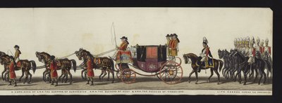 惠灵顿公爵Arthur（有色aquatint）整个葬礼队伍全景的一部分 作者 小亨利和萨拉·阿尔肯