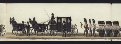 惠灵顿公爵Arthur（有色aquatint）整个葬礼队伍全景的一部分 作者 小亨利和萨拉·阿尔肯