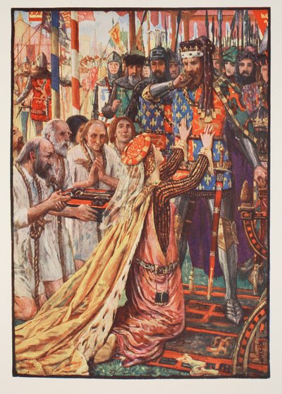 加莱的爱德华三世，来自CRL Fletcher和Rudyard Kipling的“英国历史”插图，1911年 作者 亨利·正义·福特