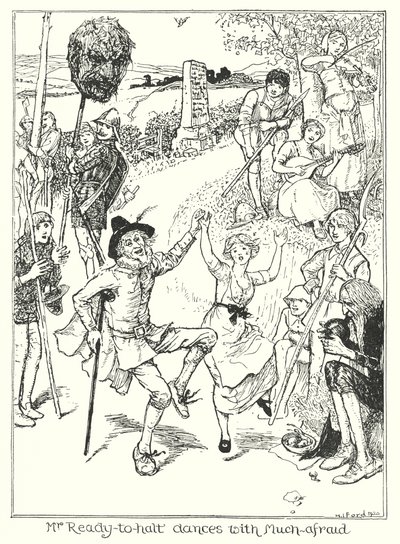 约翰-班扬的《天路历程》插图（石版画） 作者 亨利·正义·福特